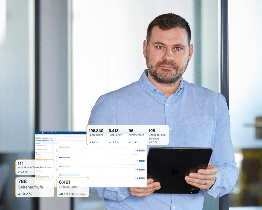 Gschäftsführer erklärt LinkedIn KPIs